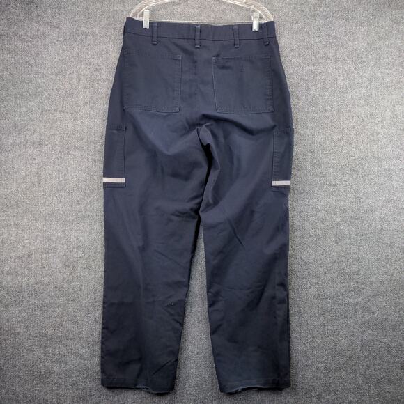 FedEx Stan Herman Reflective Uniform Work Pants Size 36R-32 Blue - Picture 3 of 13